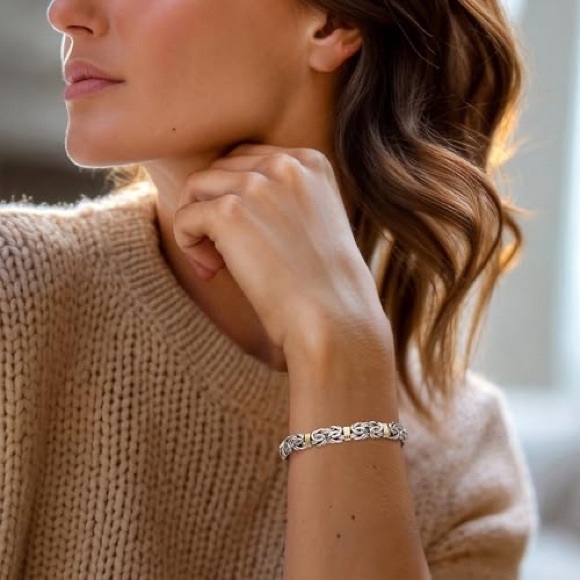 Byzantine silver/18k goldplate Jewelry - ♥️Brand new, silver 925 with 18k plated gold Byzantine bracelet. Great style